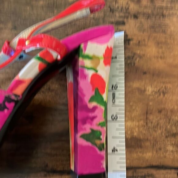 RARE-Balenciaga Printed Satin  Slingback Sandals Size 37/7 Excellent - Picture 13 of 13